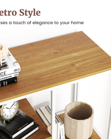 Table console étroite Giantex de 40 pouces avec étagères de rangement ouvertes et tiroir amovible