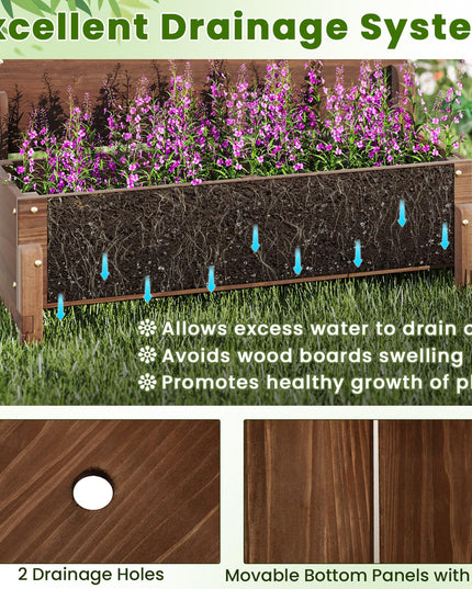 Giantex Raised Garden Bed with Legs and Trellis