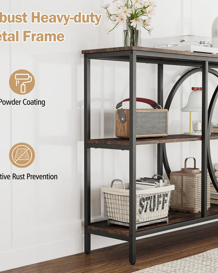 Giantex Narrow Long Console Table 3-Tier Entryway Table