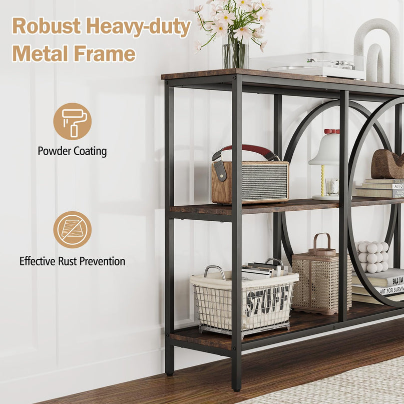 Giantex Narrow Long Console Table 3-Tier Entryway Table