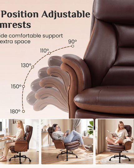 Giantex Big & Tall Office Chair with Adjustable Armrest