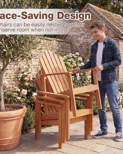 Giantex Stackable Adirondack Chair for Garden & Lawn