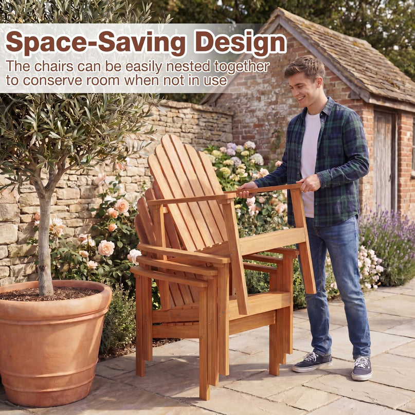 Giantex Stackable Adirondack Chair for Garden & Lawn