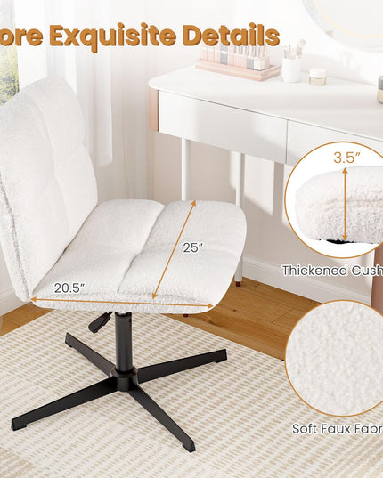 Giantex Criss Cross Chair No Wheels, Armless Cross Legged Office Desk Chair