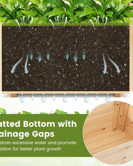 Giantex Raised Garden Bed with Sided Trellis & Hanging Roof ( 31”x16”x41” )