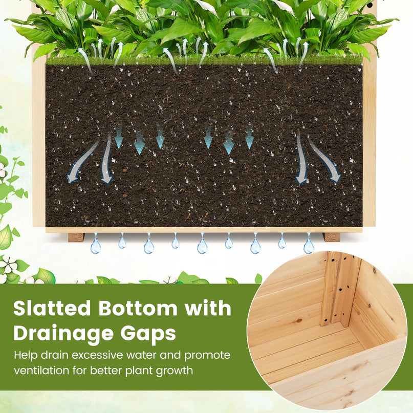Giantex Raised Garden Bed with Sided Trellis & Hanging Roof ( 31”x16”x41” )