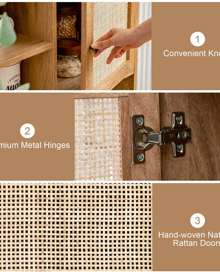 Giantex Buffet Cabinet, Wood Sideboard Storage Cabinet