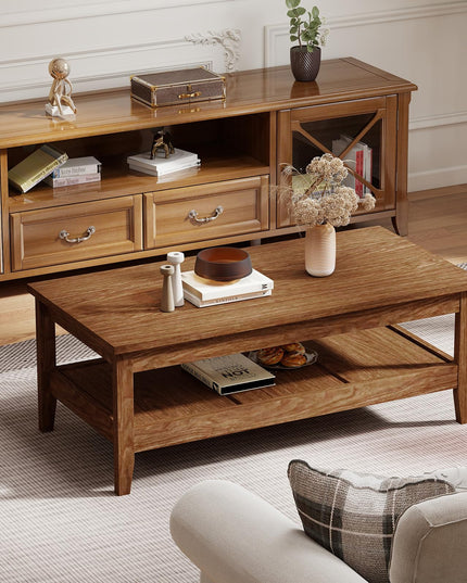Giantex Mid Century Modern Coffee Table 47" Wood Center Table