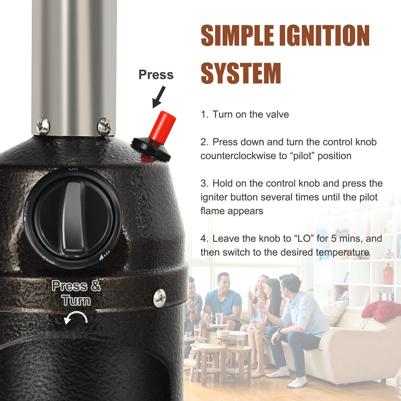 Giantex Portable Patio Tabletop Heater, 11,000 BTU Outdoor Propane Gas Table Top Heater
