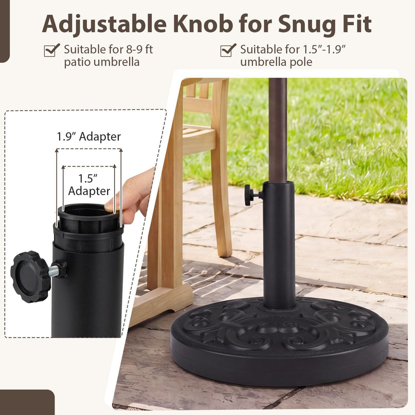 Giantex 27 lbs Patio Umbrella Base Pre-Filled Cement Weighted Umbrella Base