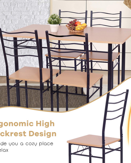 Giantex Modern 5 Piece Dining Table Set for 4 Chair