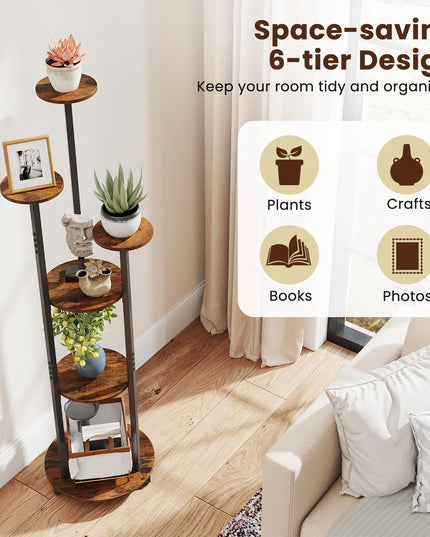 Support à plantes d'intérieur Giantex avec lumières et roulettes pour petits espaces, salon, balcon