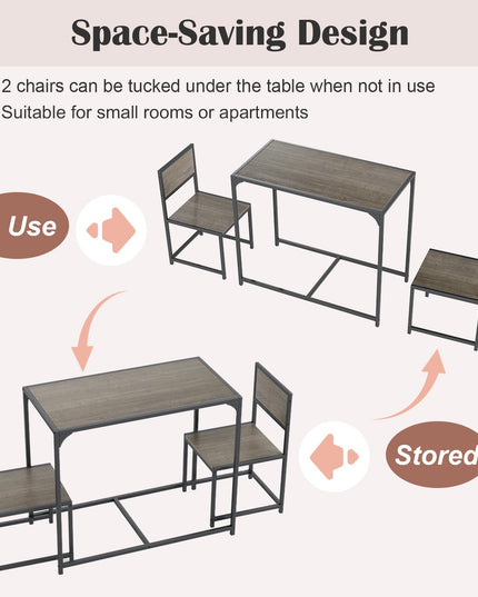 Giantex 3 Piece Dining Table Set for 2
