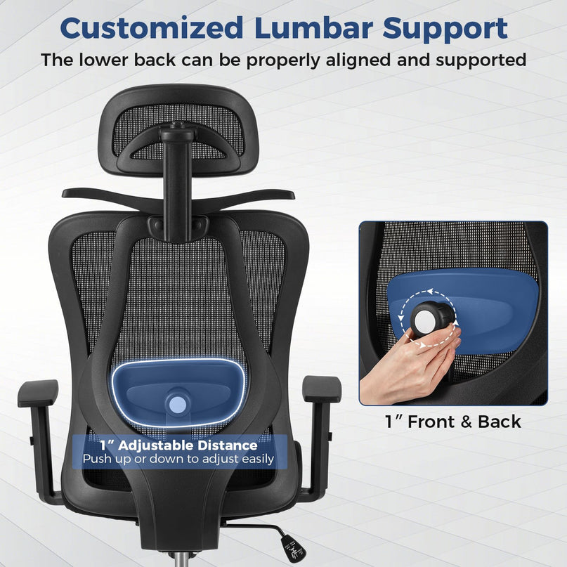 Giantex Ergonomic Desk Chair with 3D Headrest for Home Office