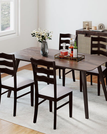 Giantex Wooden Dining Chairs Set of 2/4 with Rubber Wood Legs