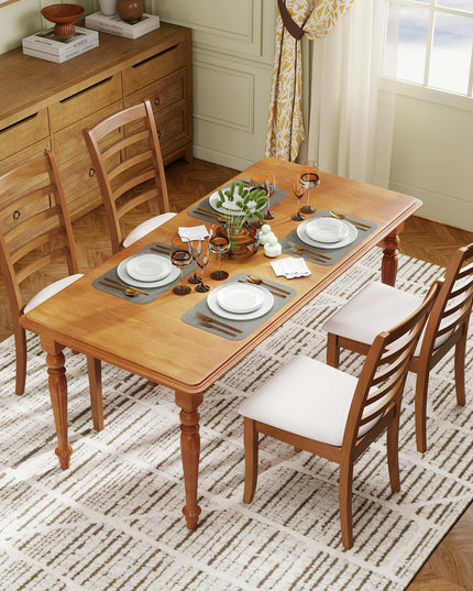 Giantex Wooden Dining Chair Set of 2/4 for Living Room Restaurant