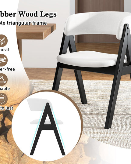 Giantex Wooden Dining Chairs Set for Home Living Room