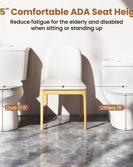 Giantex Two-Piece Elongated Toilet with 17.5" ADA Comfort Height Seat