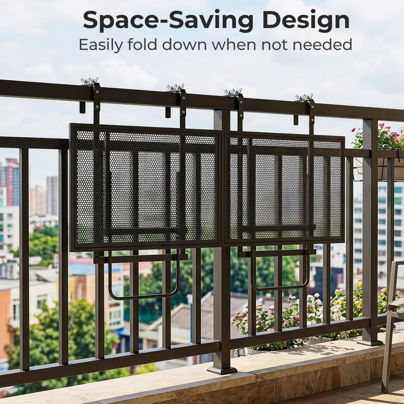 Giantex 48" Balcony Railing Table for Patio & Deck