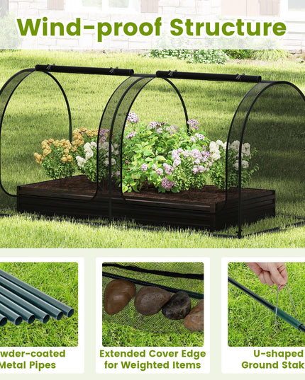Giantex Large Portable Plant Protection Tent w/ 2/3 Roll-up Zippered Doors & Carrying Bag