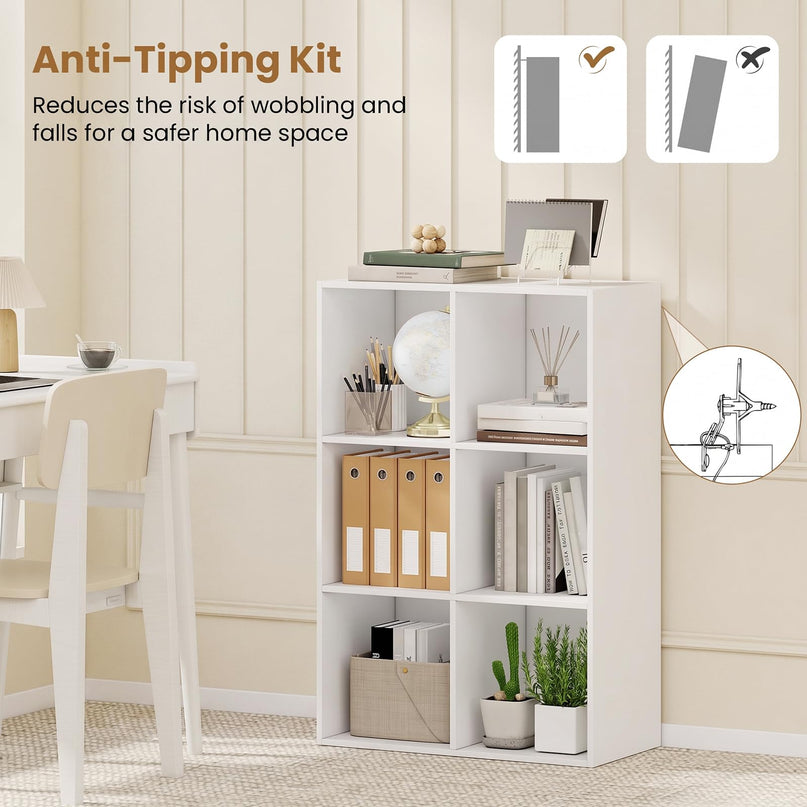 GIANTEX3/4/6/9-Cube Bookshelf Tool-Free Assembly
