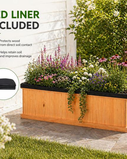 Giantex 44" x10" x12" Raised Garden Bed with 3 Drainage Holes (1/2)