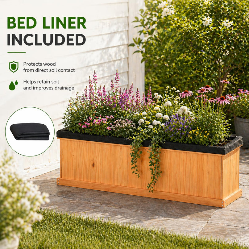 Giantex 44" x10" x12" Raised Garden Bed with 3 Drainage Holes (1/2)