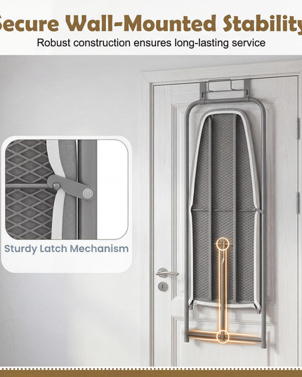 Giantex Over The Door Ironing Board  w/ Heavy-Duty Metal Frame & Cotton Cover for Laundry Room