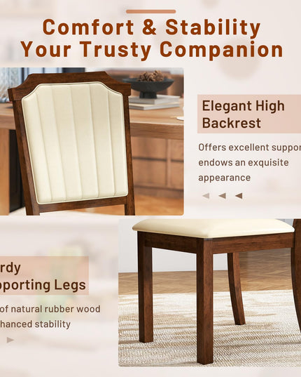 Giantex Upholstered Dining Chairs Set for Living Dining Room