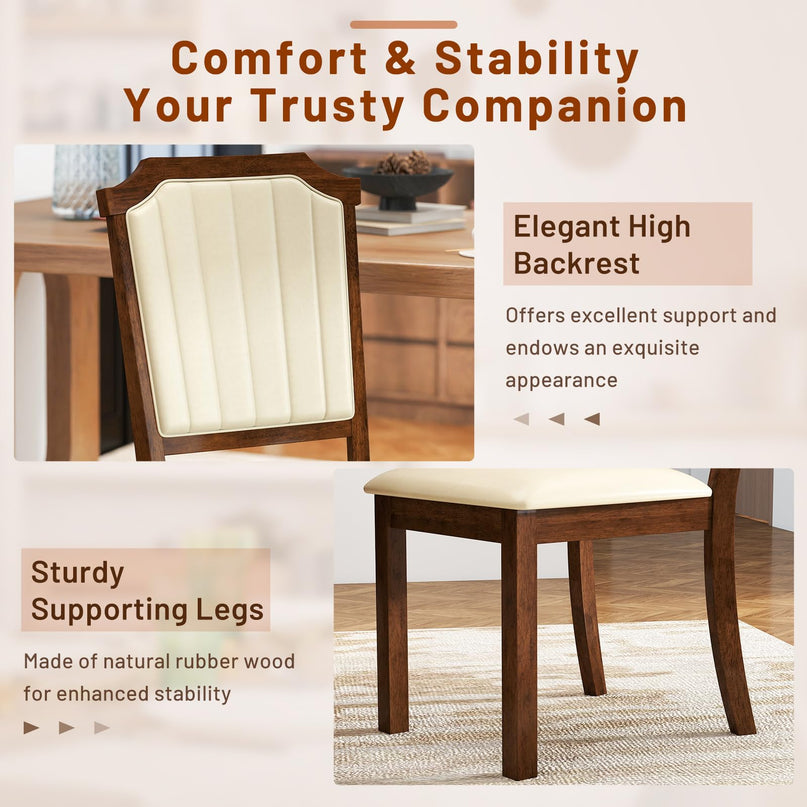 Giantex Upholstered Dining Chairs Set for Living Dining Room