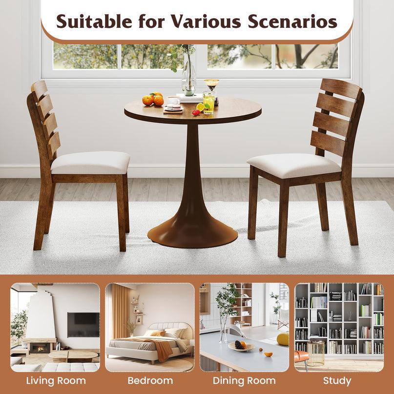 Giantex Wooden Dining Chairs Set for Living Dining Room