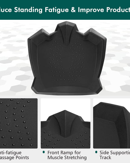 Giantex Anti Fatigue Mat, Not-Flat Standing Mat w/ Foot Massage Points Diverse Terrain & Beveled Edges