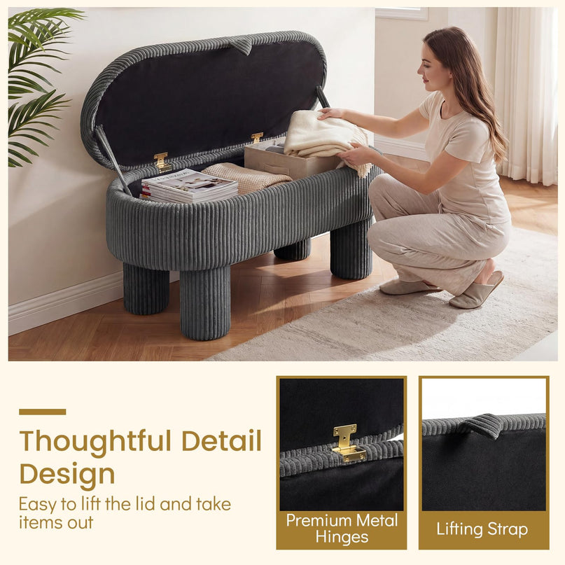 Giantex 42'' Storage Ottoman Bench for Living Room