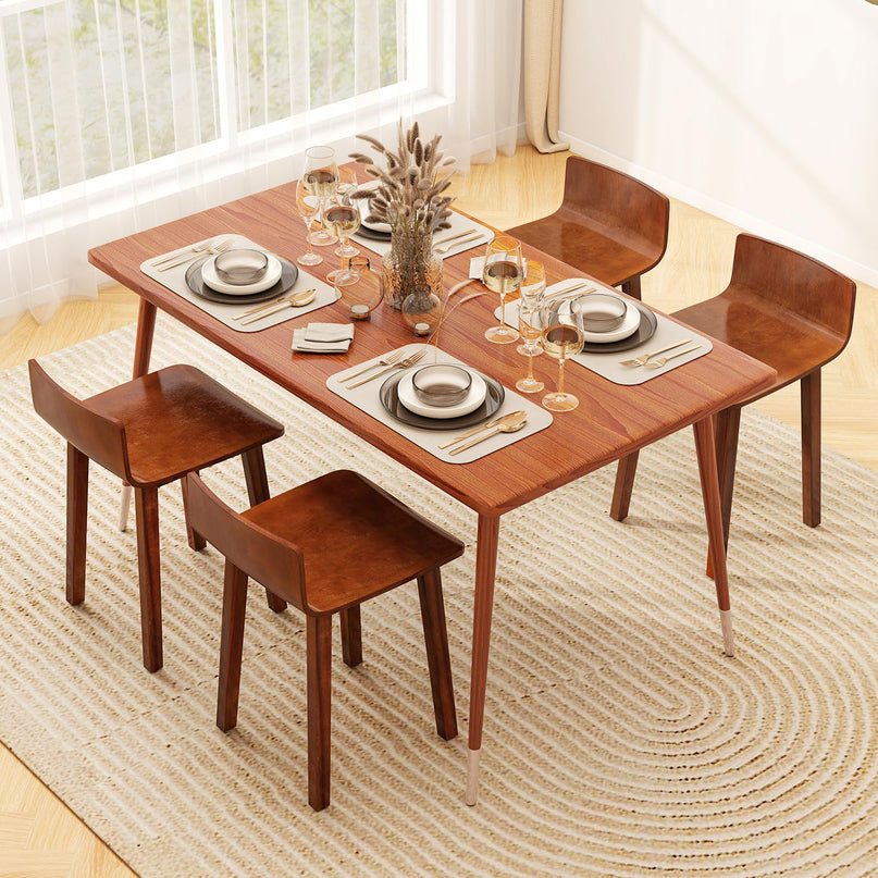 Giantex Wood Dining Chairs Set of 2/4 for Home Living Room
