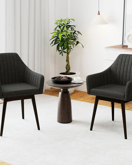 Giantex Upholstered Dining Chairs Set of 2/4 for Living Room