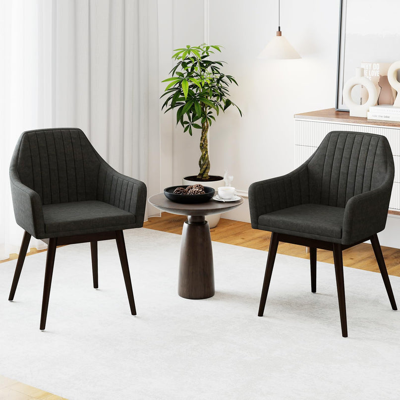 Giantex Upholstered Dining Chairs Set of 2/4 for Living Room