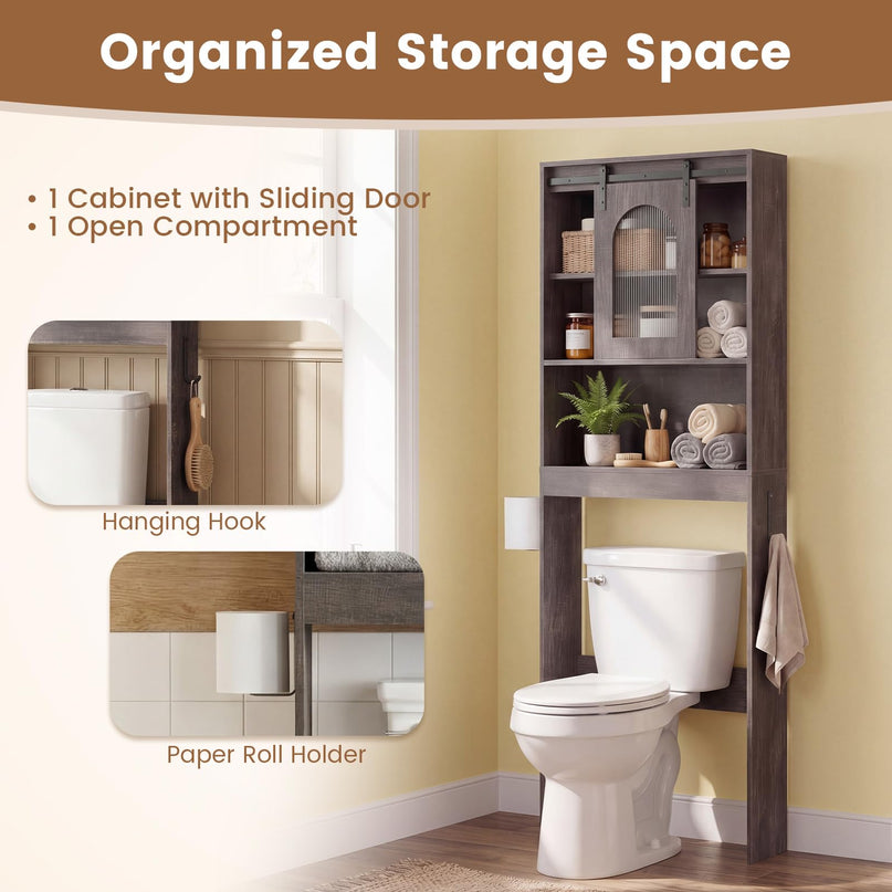 Giantex Over The Toilet Storage Cabinet for Bathroom Laundry