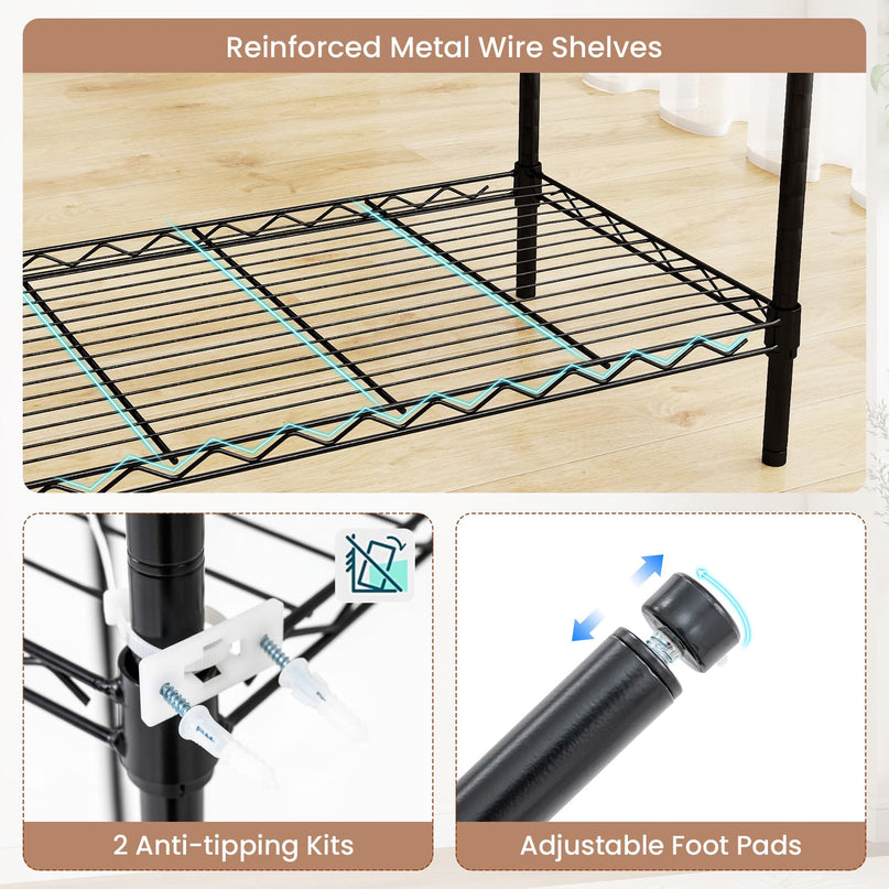 Giantex Portable Wardrobe Convertible Clothes Organizer