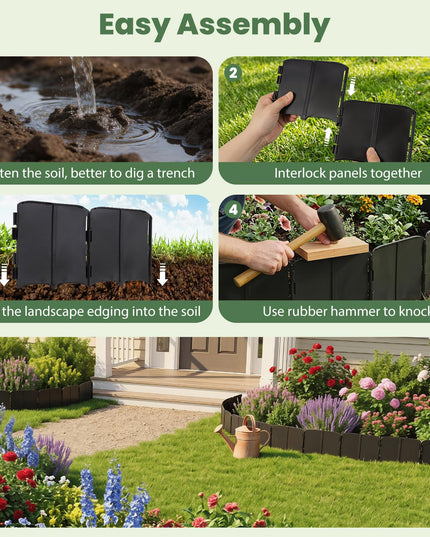 Giantex 70 Pcs Garden Landscape Edging Border
