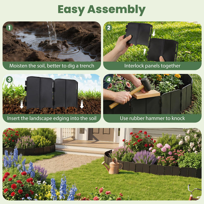 Giantex 70 Pcs Garden Landscape Edging Border