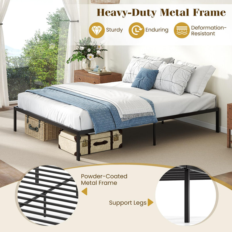 Giantex 12 Inch Metal Platform Bed Frame with Steel Slats Support