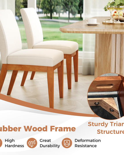 Giantex Upholstered Dining Chairs Set of 2/4 for Dining Room