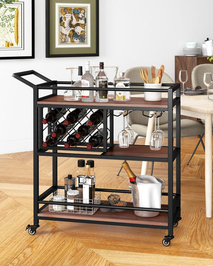 Giantex Bar Cart, 3 Tier Serving Cart for Home