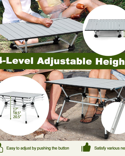 Giantex Folding Camping Table, Heavy-Duty Outdoor Folding Table w/Carry Bag