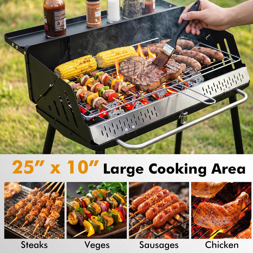 Giantex Portable Charcoal Grill with Detachable Legs