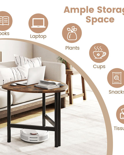 Giantex Triangle End Table | Small Coffee Table for Small Space Living Room