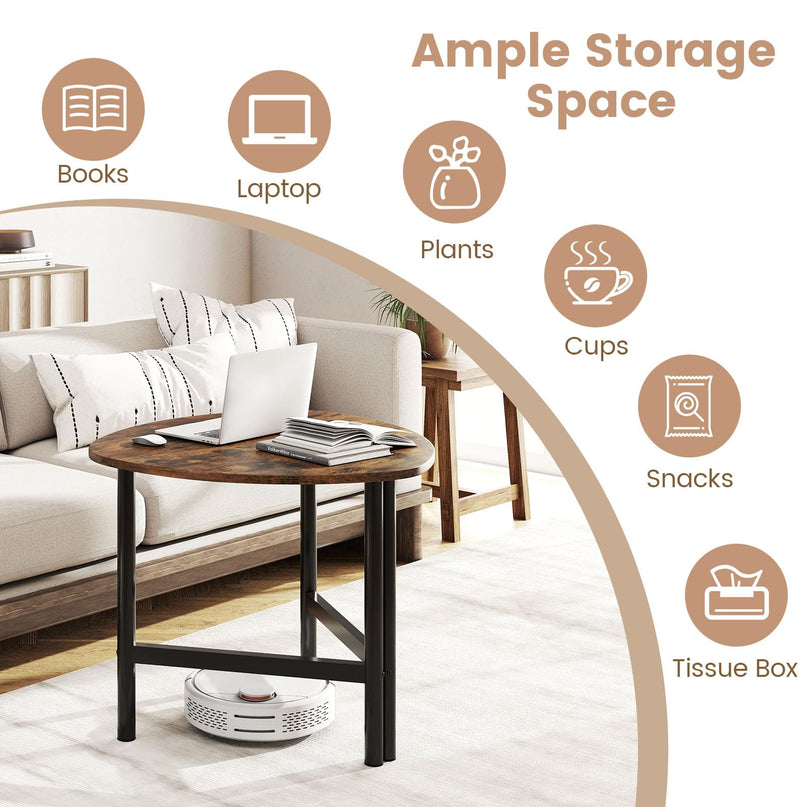 Giantex Triangle End Table | Small Coffee Table for Small Space Living Room