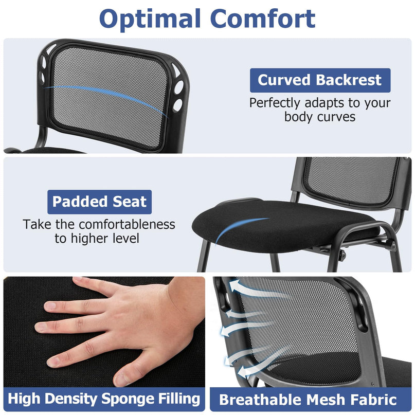 Giantex Set of 5 Conference Chair Elegant Design Stackable Office Waiting Room Guest Reception (32 H)