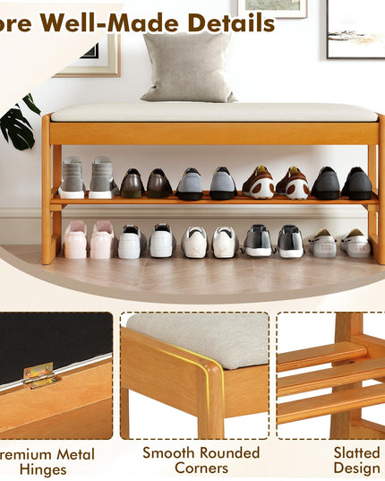 Banc à chaussures Giantex avec rangement pour le salon