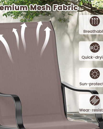 Giantex Patio Chair Set of 2 for Lawn Deck Garden Porch Kitchen Pool